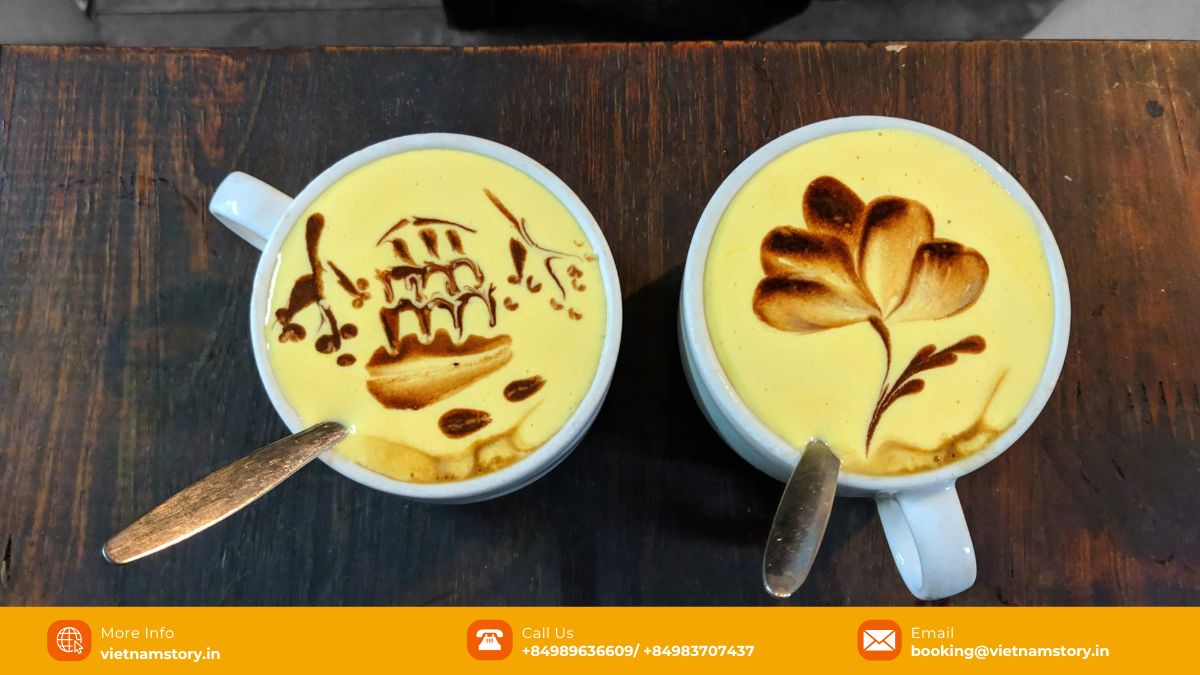 Egg coffee is a Vietnamese nationally acclaimed specialty made of egg yolks, sugar, condensed milk, and robusta coffee.