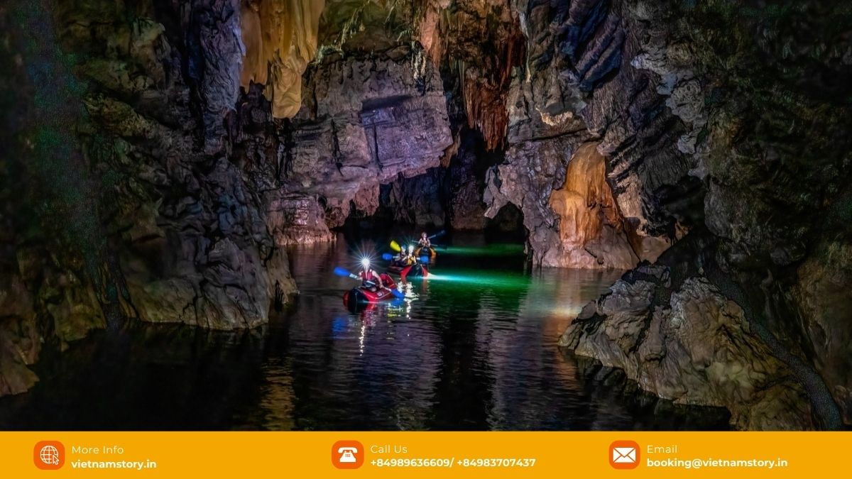 The strange-shaped stalactites and stalagmites in Phong Nha Cave