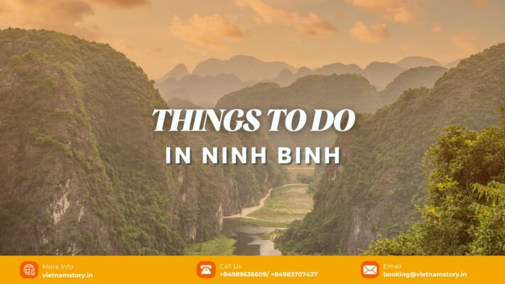 Limestone landscape and waterways in Ninh Binh