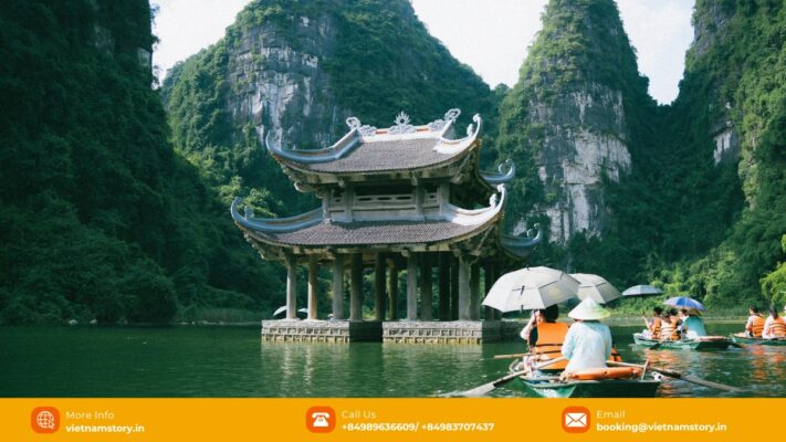 The Trang An boat tour is a must-do activity for nature lovers visiting Ninh Binh