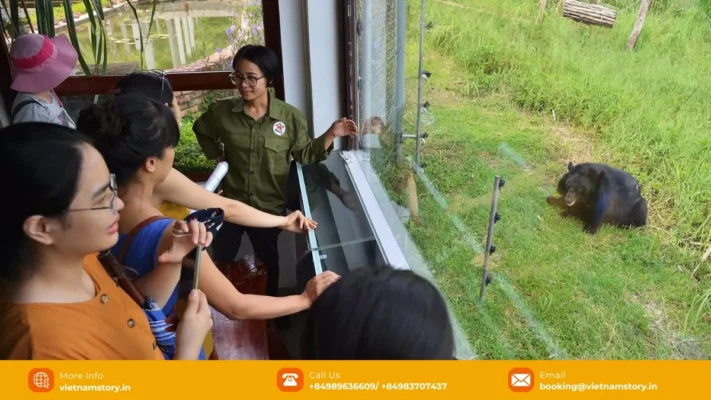 Visitor area at Bear Sanctuary Ninh Binh operated by FOUR PAWS