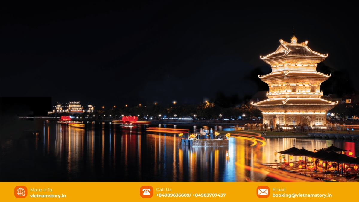 Ninh Binh Old Town: A dazzling evening escape and photo paradise for Indian travellers 5 The highlight when coming to Hoa Lu Ancient Town is the Tu An Tower, located in the middle of Ky Lan Lake.