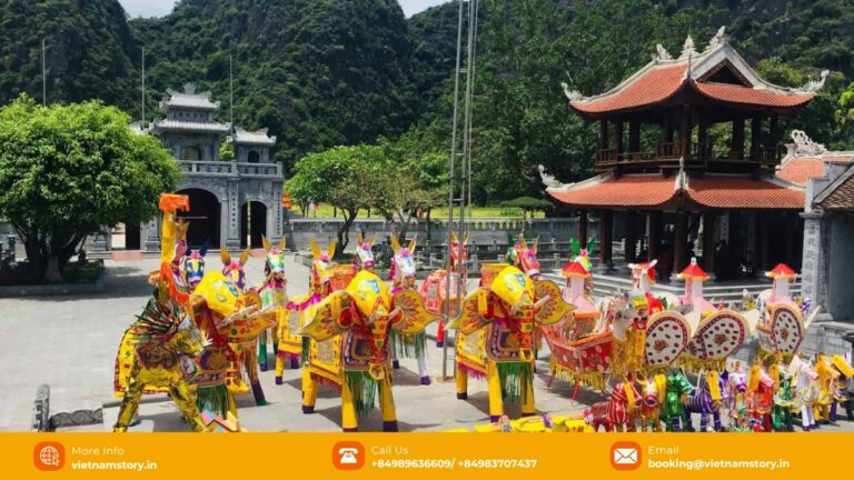 Festival activities at Thai Vi Temple in Ninh Binh