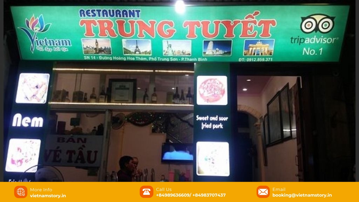 Top best restaurants Ninh Binh - Must visit when visit to Ninh Binh 3 If you are wondering “Ninh Binh, where to eat?” – come to Trung Tuyet Restaurant