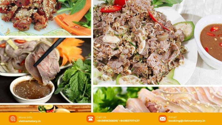 Prepared Ninh Binh goat meat dish
