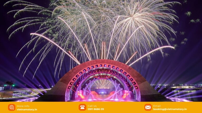 Evening show area near Kiss Bridge and Sunset Town in southern Phu Quoc