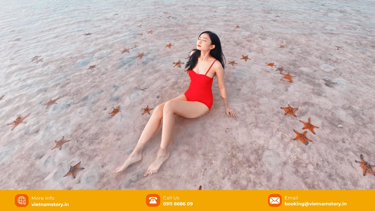 Where can I see Starfish in Phu Quoc? Discovering the secret of Starfish beach 3 The shallow water makes Starfish Beach very child-friendly
