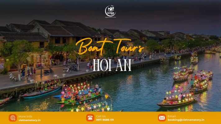 The Hoi An boat ride allows tourists to leisurely admire the town’s beauty