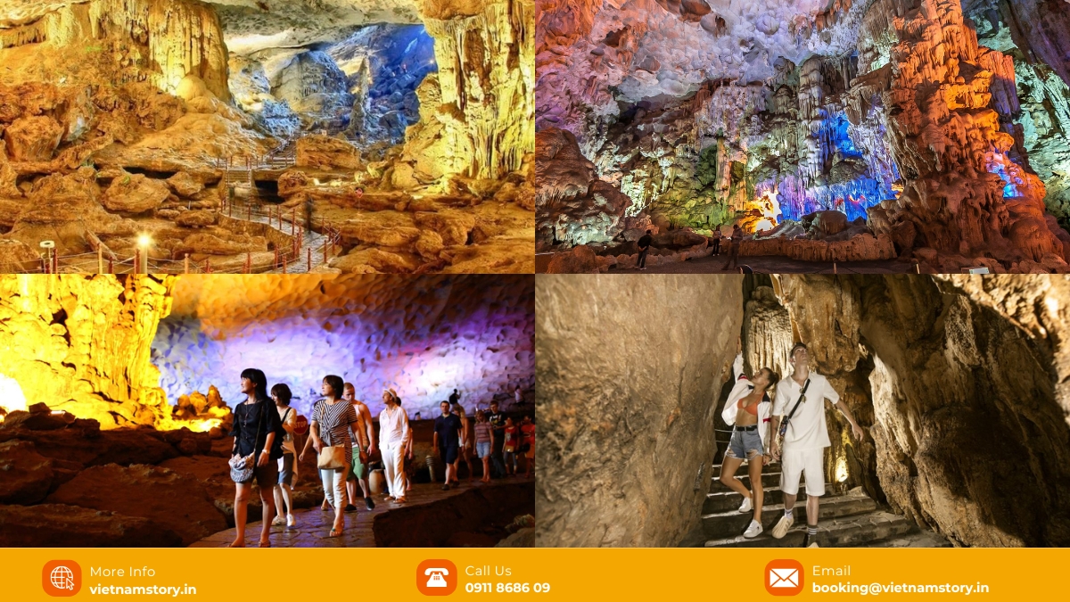 Sung Sot Cave (Surprise Cave): The Grand Opera House of Ha Long Bay 3 A myriad of stalagmites that look like sparkling chandeliers inside Sung Sot Cave Halong Bay