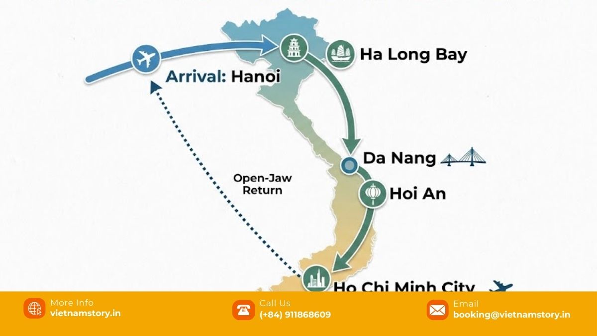 Best Vietnam Itineraries from Delhi (5–10 Days) 4 10 day Vietnam itinerary from Delhi Hanoi to Ho Chi Minh City