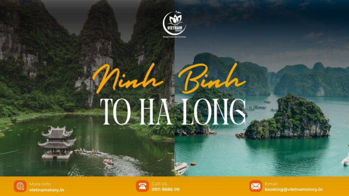 The Ninh Binh to Ha Long route offers beautiful landscapes along the way.