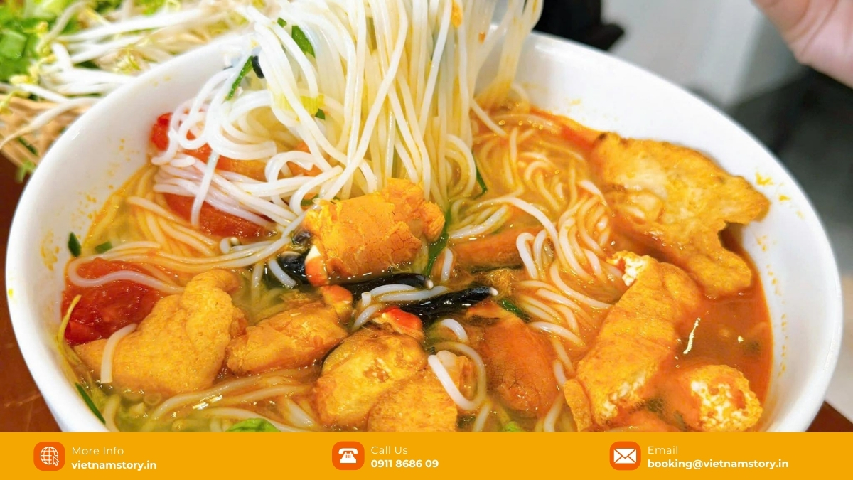 Ha Long Bay Food: A Gastronomic Odyssey For Indian Travelers 9 Bun cu ky is a famous specialty of Quang Ninh (especially Ha Long) and Hai Phong, the horseshoe crab stands out with its rich broth and firm, sweet-smelling meat.