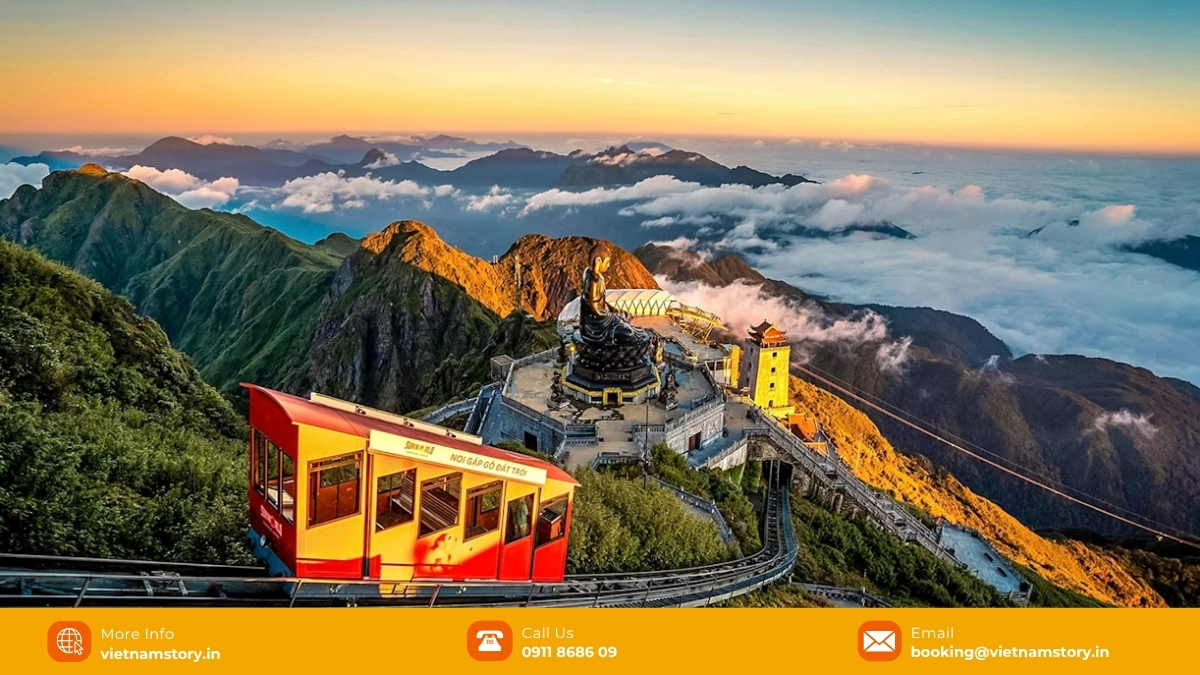 Touching The Roof of Indochina: The Ultimate Fansipan Cable Car Experience Guide For Indian Travelers 3 The last stop is the Fansipan cable car station, from which you can either continue up 600 stairs to the peak of Fansipan, touch the landmark on the roof of Indochina, or explore the stunning Fansipan Legend, which features the Bamboo Garden, Bao An Thien Tu, Bich Van Thien, and so much more.