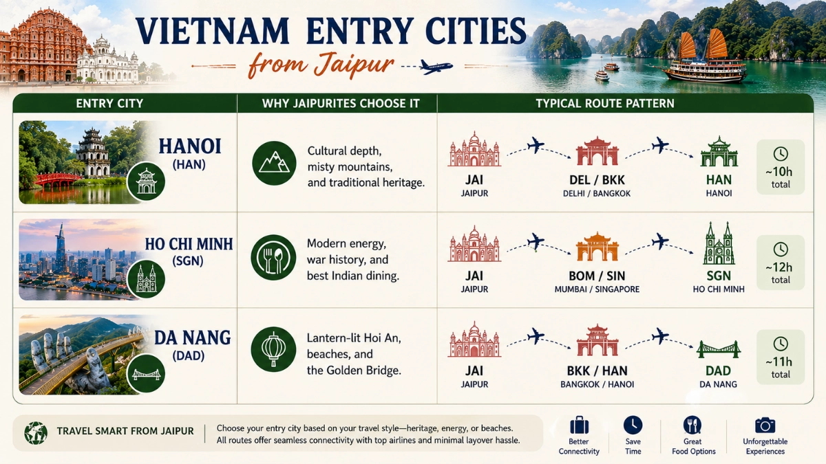 Flights & How To Reach Vietnam From Jaipur 3 jaipur to vietnam entry city