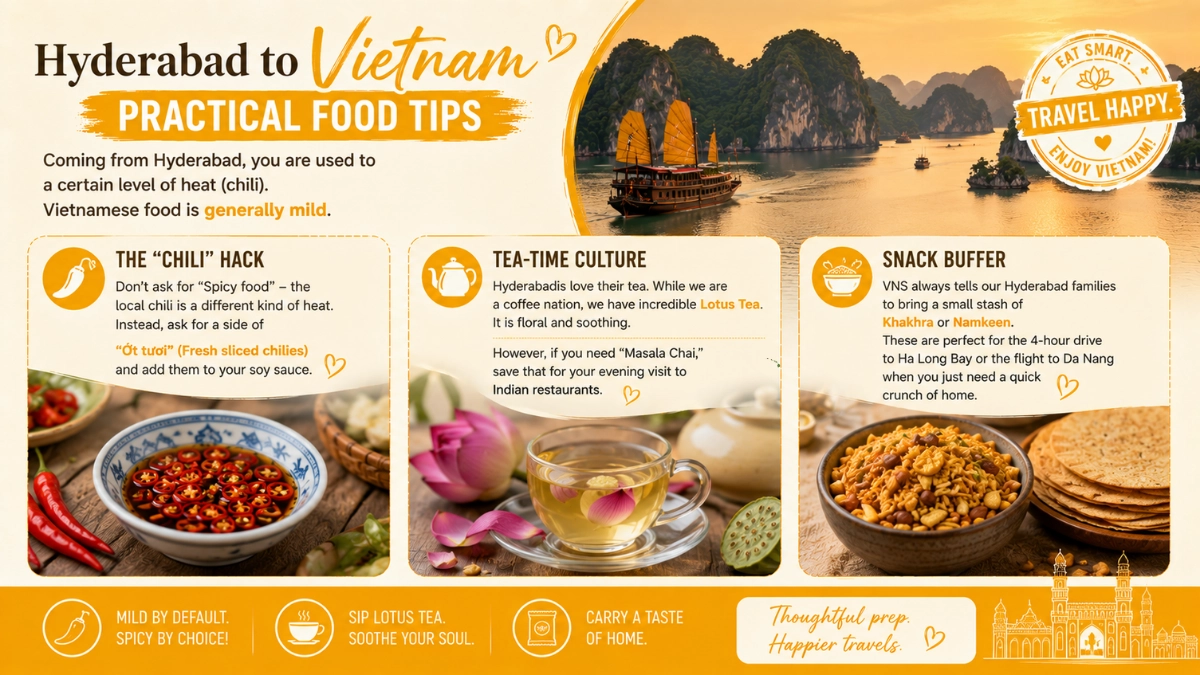 Indian Food, Vegetarian Options, And Comfort Tips In Vietnam (For Hyderabad Travellers) 4 pratical tips india food for travelers from hyderabad