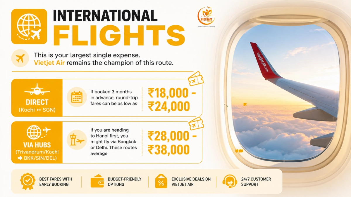 Vietnam Tour Cost From Kerala: The INR Budget Guide 3 international flights cost from kerala