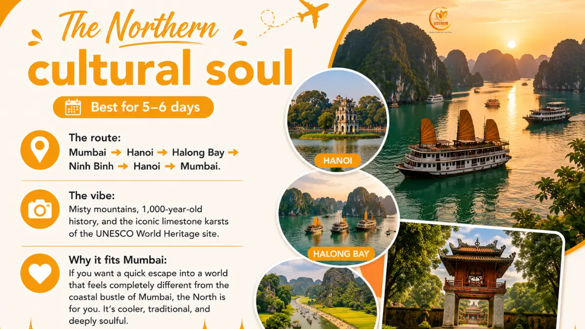 Best Vietnam Itineraries From Mumbai (5–10 Days) 2 north itineraries 5 days from mumbai
