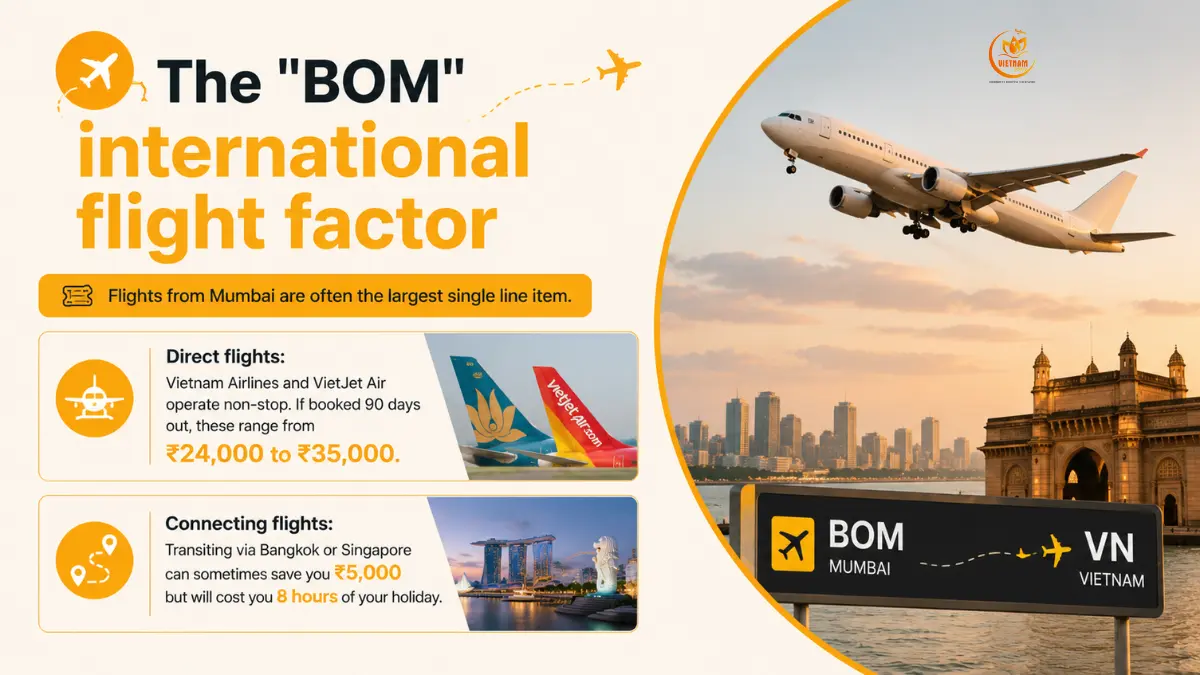 Vietnam Tour Cost From Mumbai (INR Budget Guide) 3 the bom international flight factor vietnam tour from mumbai