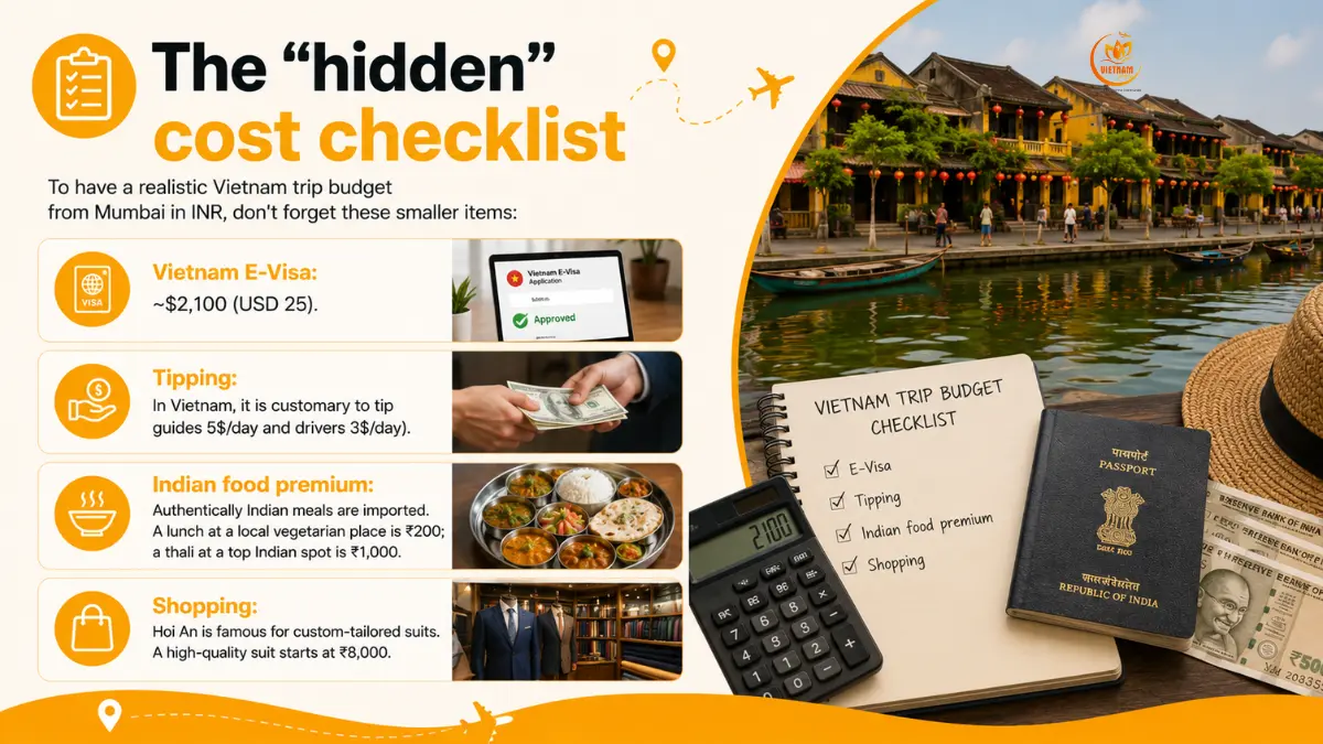 Vietnam Tour Cost From Mumbai (INR Budget Guide) 5 the hidden cost checklist from mumbai to hanoi