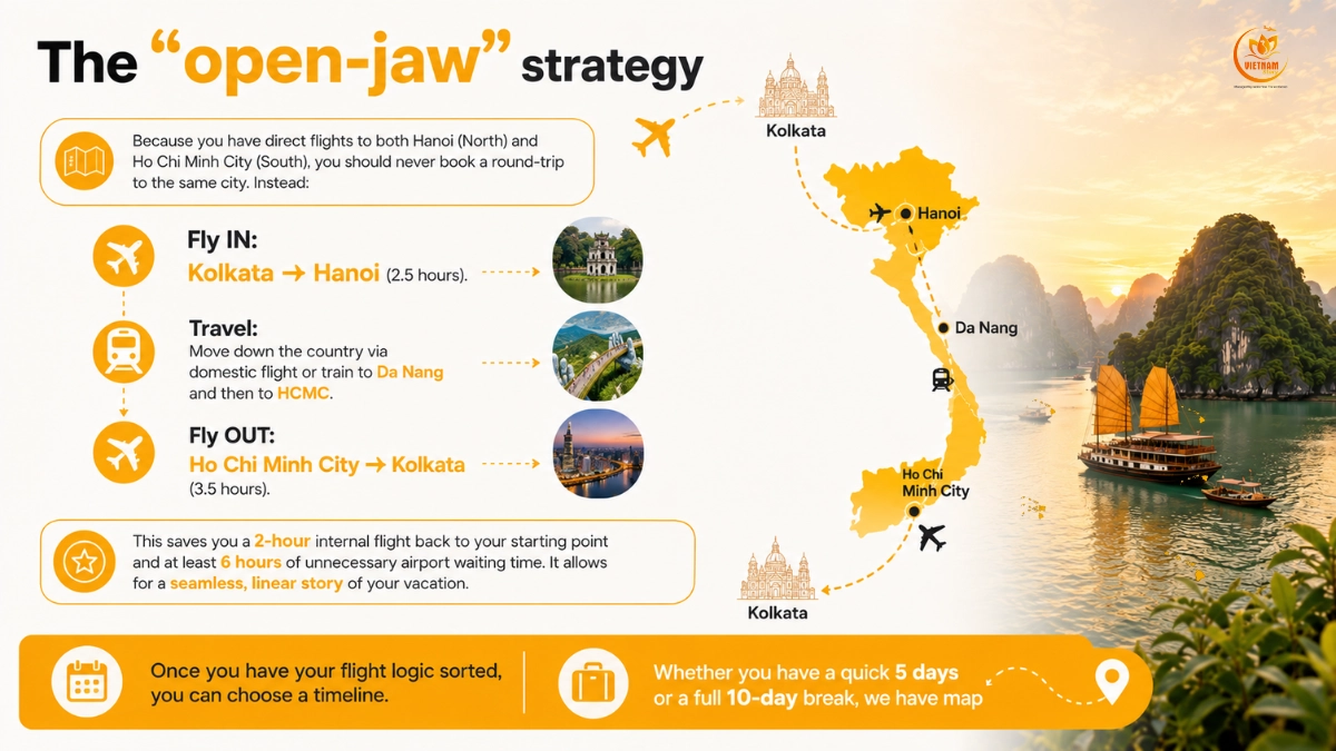 Flights & How To Reach Vietnam From Kolkata: The Definitive Guide 3 the open jaw strategy from kolkata
