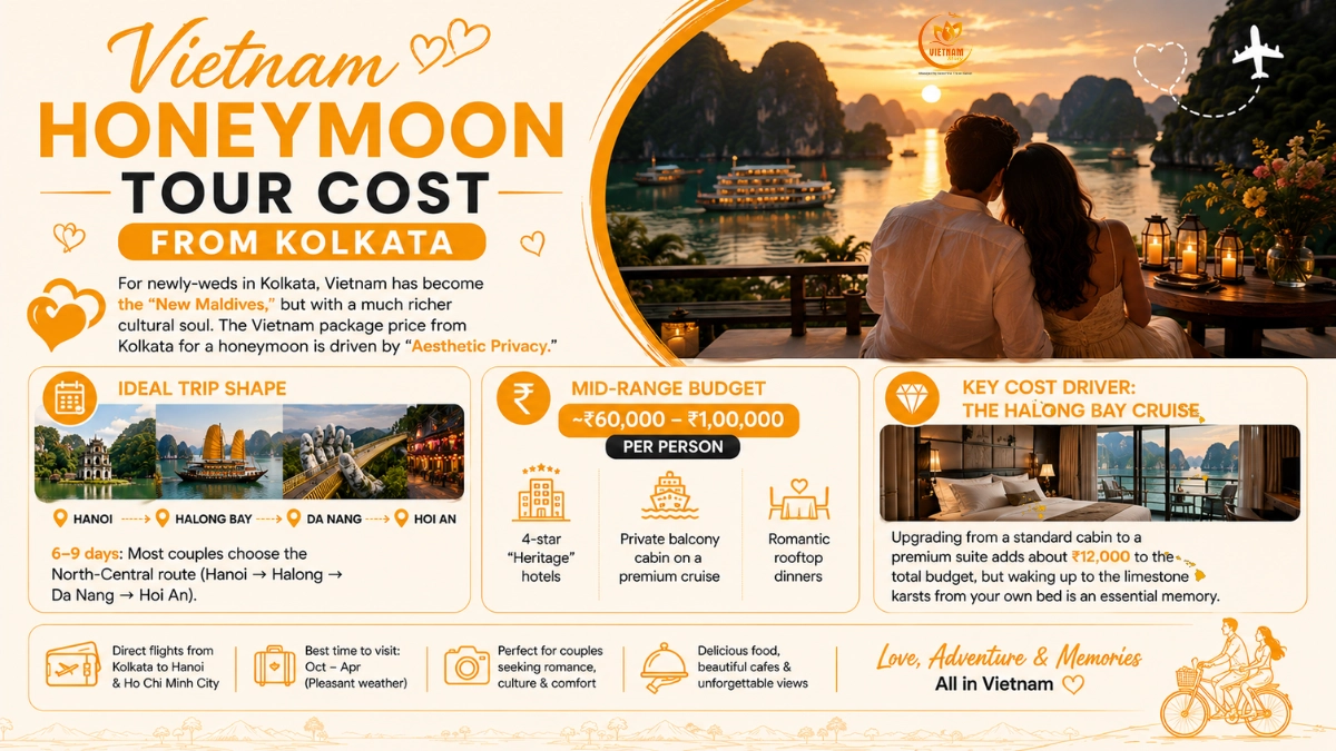 Vietnam Tour Cost From Kolkata: The INR Budget Guide 2 vietnam honeymoon tour cost from kolkata