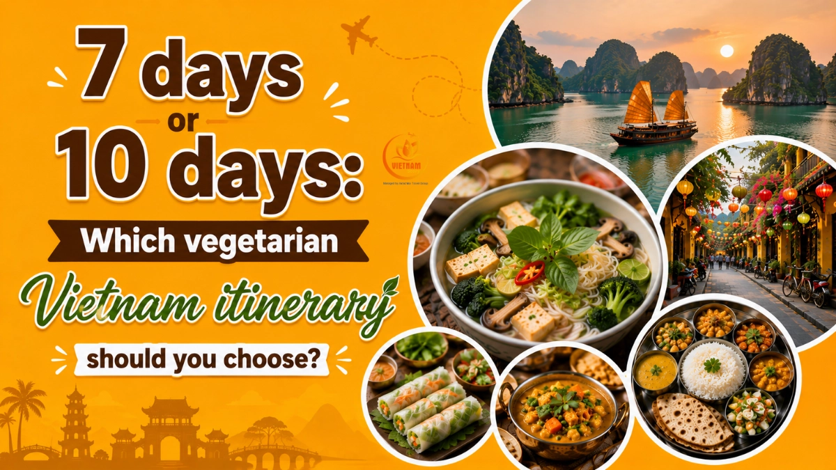 7 or 10 day vietnam itineray for vegetarians from india