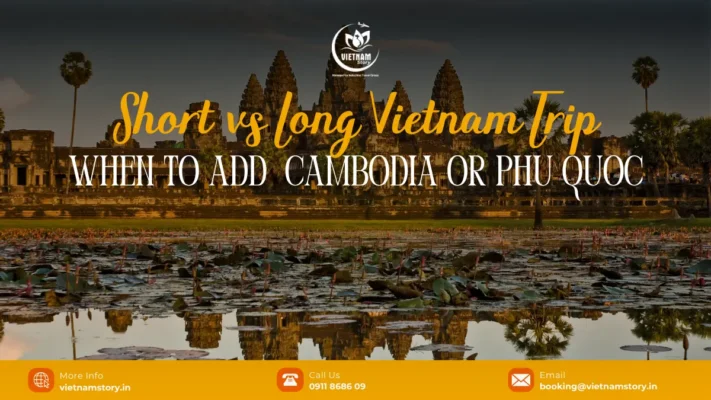 Comparison visual for choosing Cambodia or Phu Quoc as an extension after a Vietnam itinerary