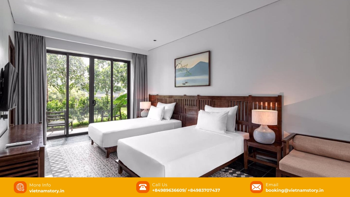 Hotel room in Vietnam used to illustrate room prices for Indian travellers